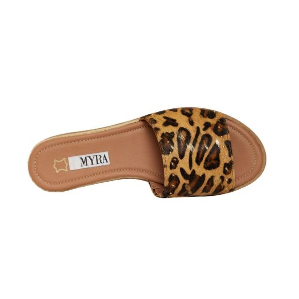 Myra Punky Leopard Print Shoes Sandals Slides Size 8 - Picture 5 of 6
